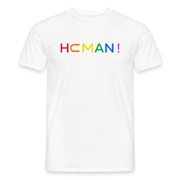 human-rights LGBT rainbow "tolerant colourful" - Men's T-Shirt - white - Front - AI Model Male 178 dark (178cm)