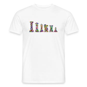 Buntes Schach - Männer T-Shirt - Weiß - Vorne - AI Model Male 178 dark (178cm)