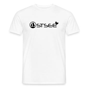 Ostsee mit Boot und Herz [black] - Männer T-Shirt - Weiß - Vorne - AI Model Male 178 dark (178cm)