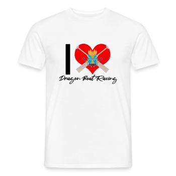 Course de bateaux chinois pour les entraîneurs de bateaux-dragons - T-shirt homme - blanc - Devant - AI Model Male 178 dark (178cm)