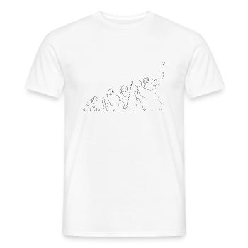 Tennisspieler Tennisschläger Tennisplatz Evolution - Männer T-Shirt - Weiß - Vorne - AI Model Male 178 dark (178cm)