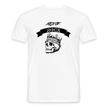 Men of Rock - Musicians Festival Concert - Men's T-Shirt - white - Front - AI Model Male 178 dark (178cm)