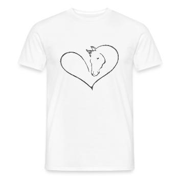 Cheval, Chevaux, Equitation, Equitation, Equitation - T-shirt homme - blanc - Devant - AI Model Male 178 dark (178cm)
