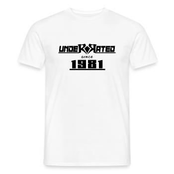 1981 birthday 41years limited underrated edition - Men's T-Shirt - white - Front - AI Model Male 178 dark (178cm)