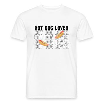 Hot Dog Saucisse Amour Hot dog fast food - T-shirt homme - blanc - Devant - AI Model Male 178 dark (178cm)