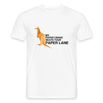 Japanese origami design and kirigami origami - Men's T-Shirt - white - Front - AI Model Male 178 dark (178cm)