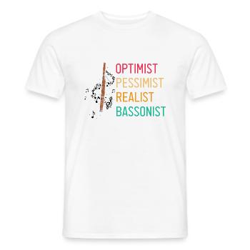 Bassoon Wind Instrument Design for Bassoonist - Men's T-Shirt - white - Front - AI Model Male 178 dark (178cm)