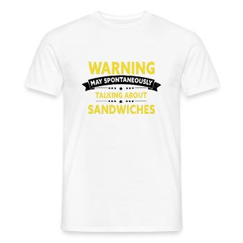Cadeau de nourriture sandwich de jour et de nuit FastFood - T-shirt homme - blanc - Devant - AI Model Male 178 dark (178cm)