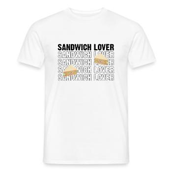 Sandwich Cheese Love Food Fast Food - Men's T-Shirt - white - Front - AI Model Male 178 dark (178cm)