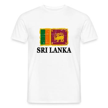 Flag of Sri Lanka - Sri Lanka Flagge - Männer T-Shirt - Weiß - Vorne - AI Model Male 178 dark (178cm)