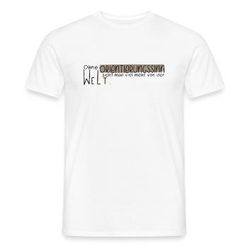 Ohne Orientierungssinn - Männer T-Shirt - Weiß - Vorne - AI Model Male 178 dark (178cm)