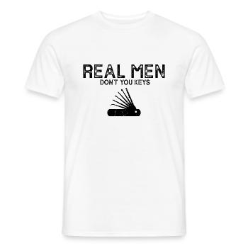 Men Schlosdienst Locking Technician Design - Men's T-Shirt - white - Front - AI Model Male 178 dark (178cm)