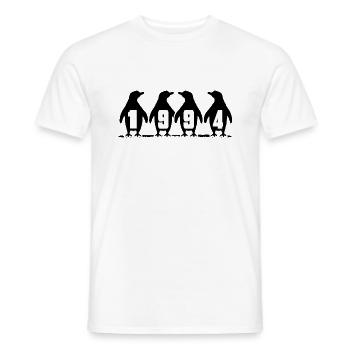 1994 Birthday Penguin Party Winter Swimmers - Men's T-Shirt - white - Front - AI Model Male 178 dark (178cm)