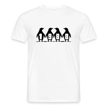 1988 geburtstag pinguin party winterschwimmer - Männer T-Shirt - Weiß - Vorne - AI Model Male 178 dark (178cm)
