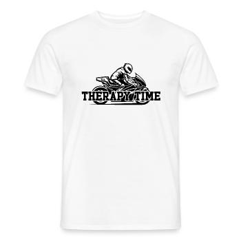 MOTO DE MOTO THERAPIE MOTO - T-shirt homme - blanc - Devant - AI Model Male 178 dark (178cm)