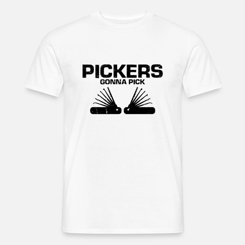 Lockpicking Lock Picking Aufsperrdienst Designs - Männer T-Shirt - Weiß