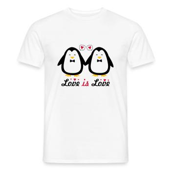 love is love gay pride - Men's T-Shirt - white - Front - AI Model Male 178 dark (178cm)