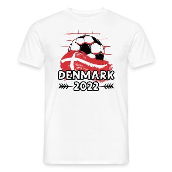 Danemark Danemark football Football 2022 - T-shirt homme - blanc - Devant - AI Model Male 178 dark (178cm)