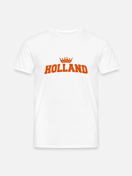 holland met kroon - Männer T-Shirt - Weiß