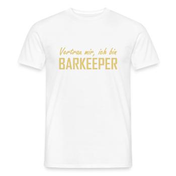 Barkeeper - Männer T-Shirt - Weiß - Vorne - AI Model Male 178 dark (178cm)