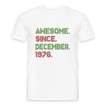 Génial depuis décembre Noël Ave 1976 - T-shirt homme - blanc - Devant - AI Model Male 178 dark (178cm)