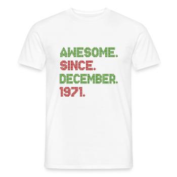 1971 Génial depuis décembre Avenue de Noël - T-shirt homme - blanc - Devant - AI Model Male 178 dark (178cm)