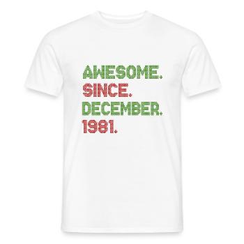 Génial depuis décembre ave de Noël 1981 - T-shirt homme - blanc - Devant - AI Model Male 178 dark (178cm)