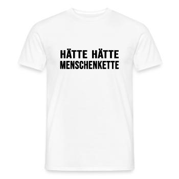 Mensch Aktion "Menschenkette" aus Menschlichkeit - Männer T-Shirt - Weiß - Vorne - AI Model Male 178 dark (178cm)