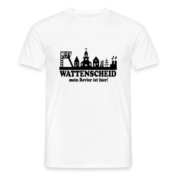 Skyline Wattenscheid - Mon quartier est ici - T-shirt homme - blanc - Devant - AI Model Male 178 dark (178cm)