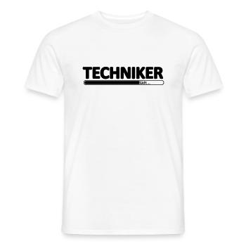 Techniker // Technikerin // Wird Techniker // lädt - Männer T-Shirt - Weiß - Vorne - AI Model Male 178 dark (178cm)