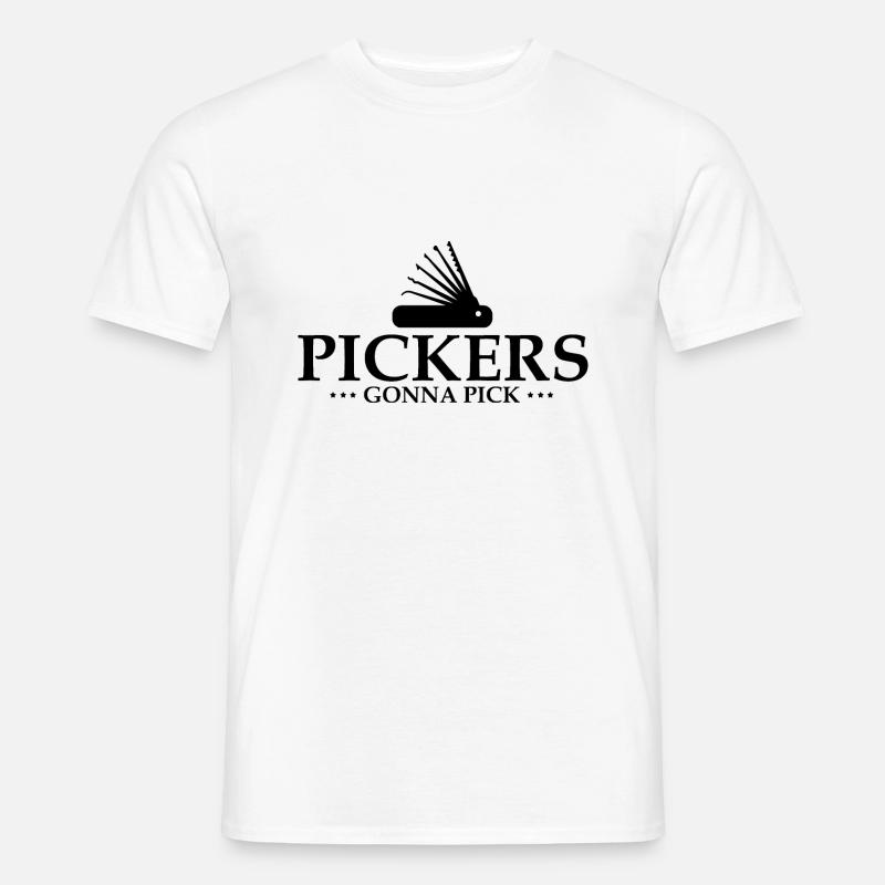 Lockpicking Lock Picking Aufsperrdienst Designs - Männer T-Shirt - Weiß