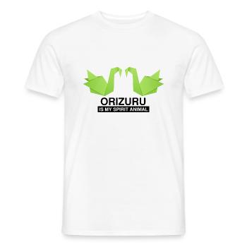 Japanese origami design and kirigami origami - Men's T-Shirt - white - Front - AI Model Male 178 dark (178cm)