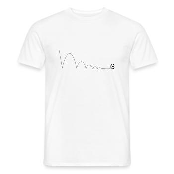 Soccer - Men's T-Shirt - white - Front - AI Model Male 178 dark (178cm)