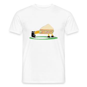 Sandwich Bodybuilding Fitness Gym Gift - Men's T-Shirt - white - Front - AI Model Male 178 dark (178cm)