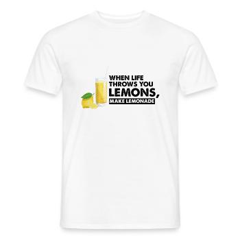 Lemon Design Lemonades Stand Boss Vente de citron - T-shirt homme - blanc - Devant - AI Model Male 178 dark (178cm)