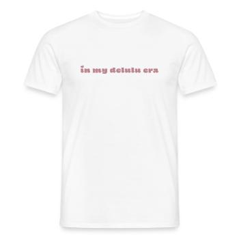 in my delulu era - delusional design - Men's T-Shirt - white - Front - AI Model Male 178 dark (178cm)