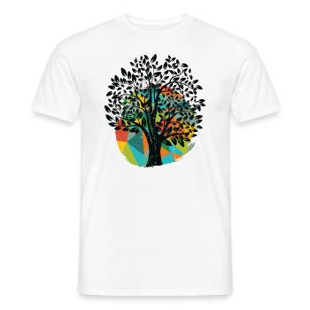 Tree of Life | Nature forest leaves tree branches life - Men's T-Shirt - white - Front - AI Model Male 178 dark (178cm)