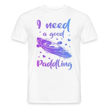 I Need A Good Paddling Canoe Rowing Paddling Rower - Männer T-Shirt - Weiß - Vorne - AI Model Male 178 dark (178cm)