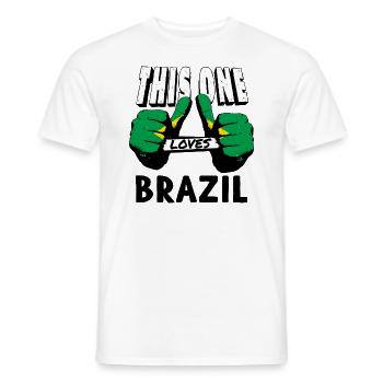 Brasilien Flagge Brasilianische Fahne Südamerika - Männer T-Shirt - Weiß - Vorne - AI Model Male 178 dark (178cm)