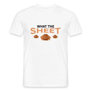 Japanese Origami Design and Kirigami Origami - Men's T-Shirt - white - Front - AI Model Male 178 dark (178cm)