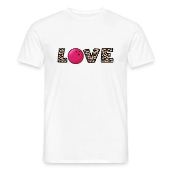 bowling bowlingkugel x strike bowling-love - Männer T-Shirt - Weiß - Vorne - AI Model Male 178 dark (178cm)