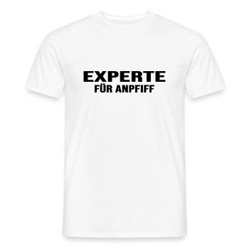 Fußball Fußballexperte vorm Anpfiff Fußballregeln - Männer T-Shirt - Weiß - Vorne - AI Model Male 178 dark (178cm)
