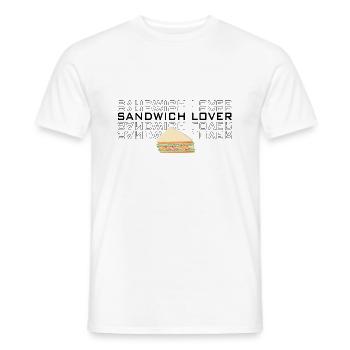 Sandwich Cheese Love Food Fast Food - Men's T-Shirt - white - Front - AI Model Male 178 dark (178cm)