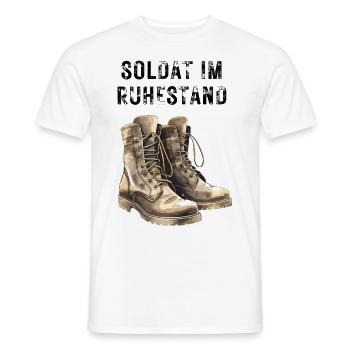 Retired soldier - Men's T-Shirt - white - Front - AI Model Male 178 dark (178cm)