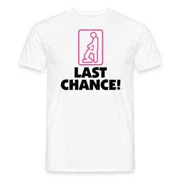 La dernière chance - T-shirt homme - blanc - Devant - AI Model Male 178 dark (178cm)