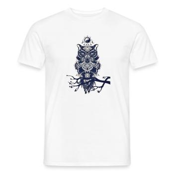 Hibou - T-shirt homme - blanc - Devant - AI Model Male 178 dark (178cm)