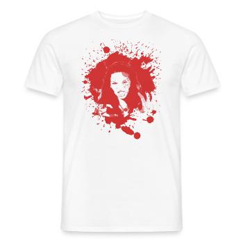 Halloween bloody face devil gift idea - Men's T-Shirt - white - Front - AI Model Male 178 dark (178cm)