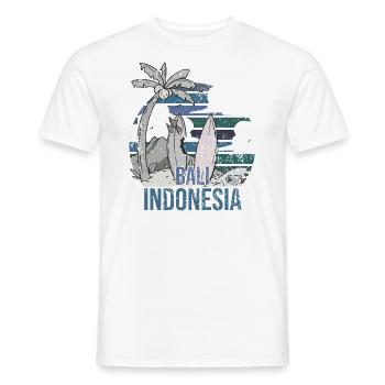 Bali Gift Indonesia Surfing - Men's T-Shirt - white - Front - AI Model Male 178 dark (178cm)