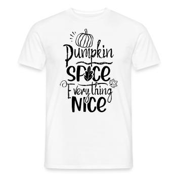 Herbst Kürbis Herbstlich Herbstferien - Männer T-Shirt - Weiß - Vorne - AI Model Male 178 dark (178cm)