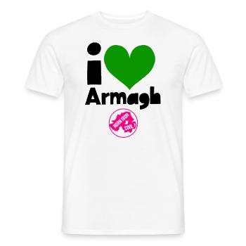 Armagh - T-shirt homme - blanc - Devant - AI Model Male 178 dark (178cm)